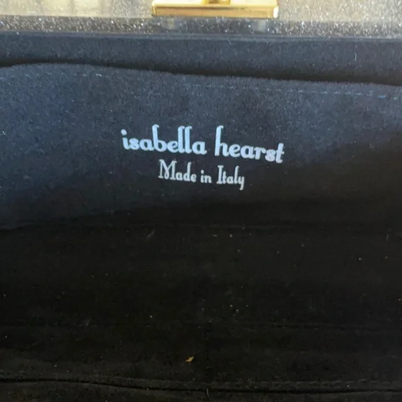 Isabella Hearst clutch acrylic with love on front 8x4x2 - Picture 6 of 9